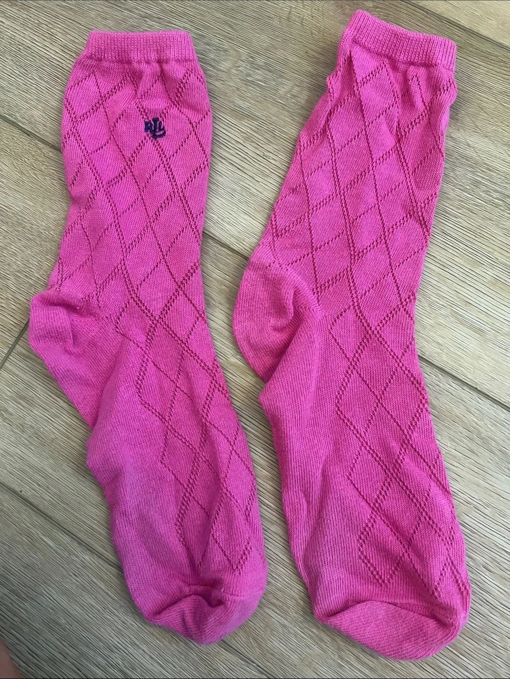 Lauren Ralph Lauren Women’s Socks 3 Pair Pink Navy Green